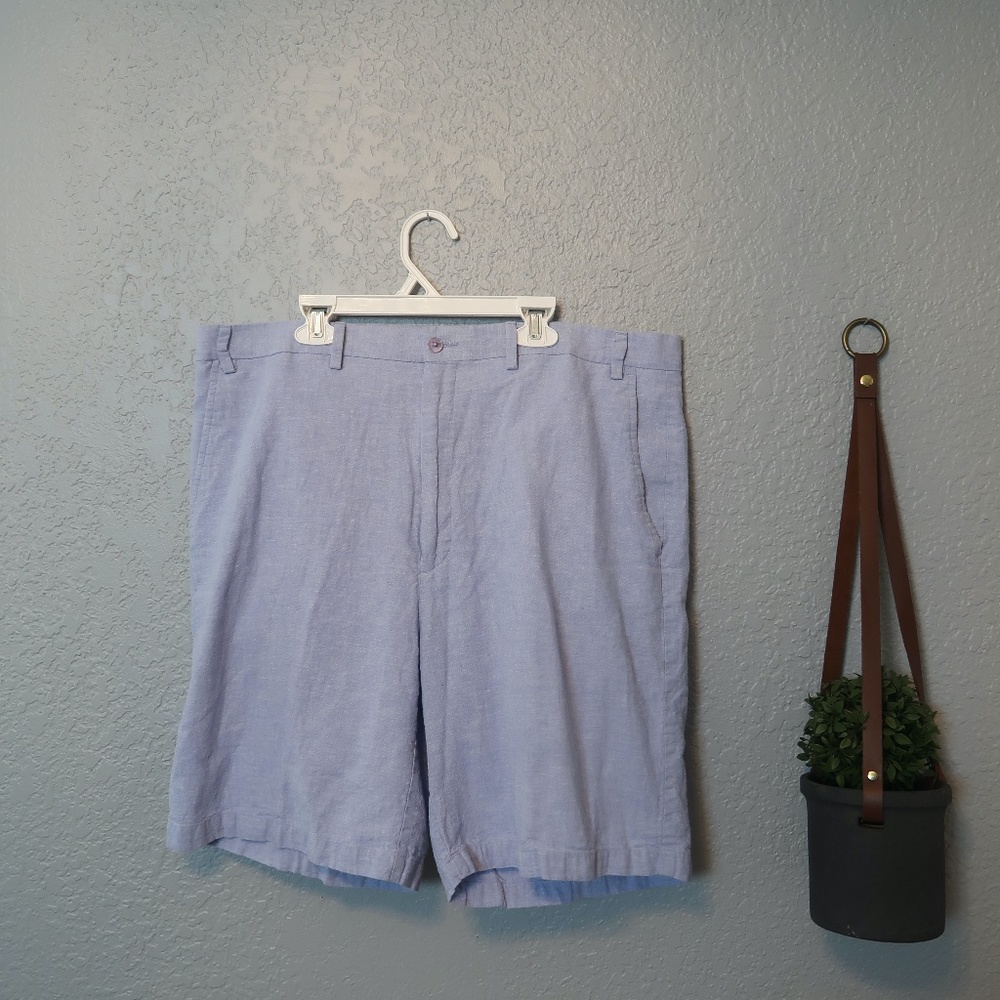 BRITCHES BY SAMTEX MEN'S BLUE DRESS SHORTS {38}